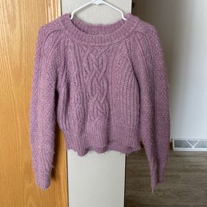 ASTR the Label Astr Celtic Cable Knit Sweater